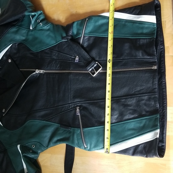 LAMARQUE Harlee Biker Leather Dress Jacket, Size M - Picture 12 of 16